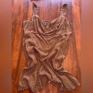 Women’s Brown Polka Dot Dress